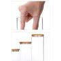 XHHOME Glass Sealed Storage Jar Wide Mouth Tea Coffee Nuts Foods Storage Canisters with Bamboo Lid Kitchen Accessories (450ML)