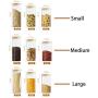 YFY Food Storage Jar - 3 pack Glass Food Storage Jar with Airtight Seal Bamboo Lid - Modern Design Clear Food Storage Canister for Serving Tea, Coffee, Spice and More