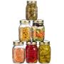 Bormioli Rocco Quattro Stagioni Glass Mason Jars - (17 Ounce) with Gold Airtight Lid for Canning, Fermenting, Preserving, Storing, Italian Made Glass Jar (6 Pack)