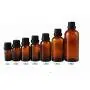 6er Set Amber Glas Ätheröl Flaschen mit Orifice Reduzierer und Schwarzer Kappe Leere Kosmetik/Parfüm/Aromatherapie Lagerbehälter Flaschen Behälter, Wiederbefüllbar, Größe 20ml/0.67oz