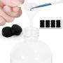 Glass Spray Bottles Empty 16oz Boston Round Bottle Refillable Container for Essential Oils with Funnel Lables Cleaning Products Aromatherapy Lotions Liquid Soaps (WhiteWhite)