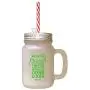 Green Without Friends No One Choose Love Though Had All Frosted Glass Mason Jar With Straw