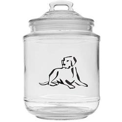 Vandor 88147 Chelsea Petaja Top Dog Treat Jar 11.5 x 18 x 11.5 Inches Clear