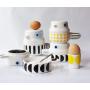 Melltorp Small Ceramic Pot with Lid in Baby Bird with Tail Design 8 x 10 cm Yellow