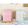 Laundry Detergent Powder Storage Tin Box Large Galvanized Metal Buckets Food/Flour/Sundries Kitchen Storage Tin Box Canister Containers- Pink