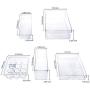 E-Gtong 5 Pack Fridge and Freezer Organizer Bins with Handles, Plastic Refrigerator Storage Bins Fridge Organizer Set BPA-Free Stackable Clear Food Storage Bins for Fridge, Freezer