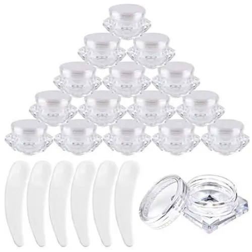 60pcs 5 Gram Clear Jars Plastic Jars Plastic Cosmetic Container Empty Cosmetic Sample Containers Transparent 5G/5ML Plastic Pot Jars for Make Up, Eye Shadow, Nails, Powder, Paint, Jewelry 60pcs 5 Gram Clear Jars Plastic Jars Plastic Cosmetic Container Empty Cosmetic Sample Containers Transparent 5G/5ML Plastic Pot Jars for Make Up, Eye Shadow, Nails, Powder, Paint, Jewelry