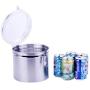 Extra Large Airtight Food Storage Container,Canister with Clear Acrylic Airtight Lid and Locking Clamp Closure,100oz,Stainless Steel