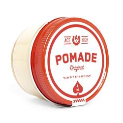 Ace High Pomade, Strong Hold, Natural Shine, Water Based, Hand Crafted, 4oz