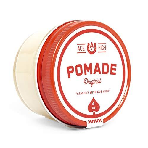 Ace High Pomade, Strong Hold, Natural Shine, Water Based, Hand Crafted, 4oz