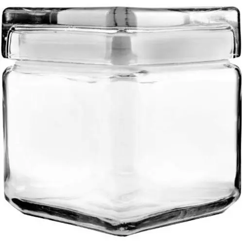 Anchor Hocking 1-Quart Stackable Jars with Glass Lids, Set of 4 Anchor Hocking 1-Quart Stackable Jars with Glass Lids, Set of 4