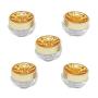 5PCS 5ml/0.17oz Upscale Empty Refillable Acrylic Plastic Bottle Makeup Cosmetic Cream Container Jars Pot Holder Storage Sample Packing Travel Bottle With Gold Cap for Eye Cream Lotion Eyeshadow