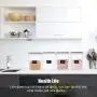 ME.FAN LARGE Food Storage Containers [Set of 4] Airtight Storage Keeper 5.2L(175.9oz) with 5 Set Measuring Cups 24 Chalkboard labels & Pen Ideal for Sugar, Flour, Baking Supplies - Black Lids