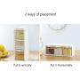 Spice Rack Seasoning Storage Boxes for Spice Bottle Spice Jar With Handle Spoon Kitchen Storage Container Salt Sugar Box,White