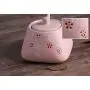 Retro Kirschblüten Keramik Zuckerbowl Set mit Zuckerdose und Löffel, Salztopf, Pfefferbehälter, Gewürzbehälter, Box, Condiments, Spice Racks Holder für Küche und Haushalt, Rosa