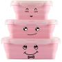Kitchen Food Storage Jar Airtight Food Storage Silicone Collapsible Food Storage Containers Foldable Food Preservation Box Set of 3 Resuable Container Set