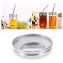BESTONZON 3er Edelstahl Mason Jar Deckel mit 3 Dichtungen, Dicht/Dichtungssicher, Aufbewahrungslüppen für Ball Mason Gläser und mehr (7,2 x 7,2 x 1,5 cm)