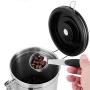 Airtight Coffee Can 1500ML Smooth Surface Portable Sealed Stainless Steel Container Can Jar with Vent Valve Coffee Storage Containers