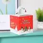 BLagenertJ 20Pcs Christmas Candy Paper Box Candy Cookie Handled Carrier Gift Packaging Bag for Xmas Supplies Decor Blue BLagenertJ 20Pcs Christmas Candy Paper Box Candy Cookie Handled Carrier Gift Packaging Bag for Xmas Supplies Decor Blue