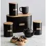 Tiefkühlbehälter für Tee, Kaffee und Zucker, Set von 3, Schwarz, 1 Liter