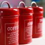 homozy Food Storage Canister -Food Storage Canister with Airtight Metal Lid, Food Storage Jar Kit for Home and Kitchen Serving for Coffee, Sugar, Tea - Red