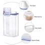 Volwco Bin Rice, Pet Food Storage Container, Airtight Cereal Storage Containers,Rice Storage Container,Rice Cylinder with Pour Spout Measuring Cup Locking Lid, Plastic Grain Organizer Box for Kitchen
