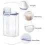 Volwco Bin Rice, Pet Food Storage Container, Airtight Cereal Storage Containers,Rice Storage Container,Rice Cylinder with Pour Spout Measuring Cup Locking Lid, Plastic Grain Organizer Box for Kitchen