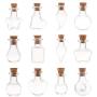 Glass Jars Bottles With Cork Stoppers 5pcs/pack Mini Empty Sample Jars Glass Cork Bottles Wishing Bottle Wedding Home Decoration Pendants Cork Stopper Storage Vial