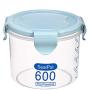 Kitchen Sealed Crisper grain storage box organizer 600ml 800ml 1000ml Grain Jar Food Storage Tank Have Cap Sealpot Box(600mlBlue)