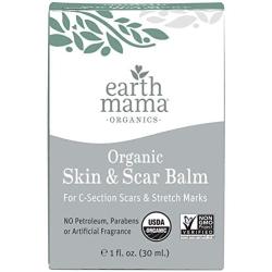 Organic Skin & Scar Balm by Earth Mama | Reduces the Discomfort and Appearance of C-Section Scars and Pregnancy Stretch Marks, 1-Fluid Ounce