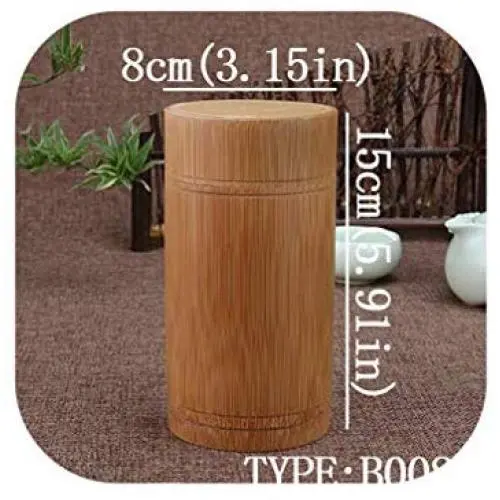 Handmade Tea Box Bamboo Storage Box Tea Canister Lid Seal Kitchen Storage Jars Accessories Spice Box Case Organizer,8X15Cm Handmade Tea Box Bamboo Storage Box Tea Canister Lid Seal Kitchen Storage Jars Accessories Spice Box Case Organizer,8X15Cm
