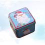 Amosfun Christmas Cookie Box Jar Tinplate Candy Box Storage Containers Christmas Biscuits Tin Can for Christmas New Year Party Favors