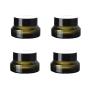 4PCS 30ml 1 OZ Empty Refillable Matt Green Frosted Glass Cosmetic Jar Containers With Inner Liner Luxury Cosmetic Sample Pot BB CC Cream DIY Beauty Tools Accessories Portable Make Up Travel Bottles