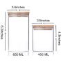 UOON Food Storage Container, Airtight Glass Storage Jars with Bamboo Lid for Pasta, Tea, Coffee, Cookies, Snacks, Set of 4