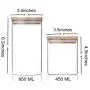 UOON Food Storage Container, Airtight Glass Storage Jars with Bamboo Lid for Pasta, Tea, Coffee, Cookies, Snacks, Set of 4
