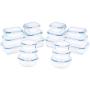 Kinetic GoGreen Glassworks Elements 36-Piece Oven Safe Glass Food Storage Container Set with Lid; 18 Containers & 18 Lids; 55131