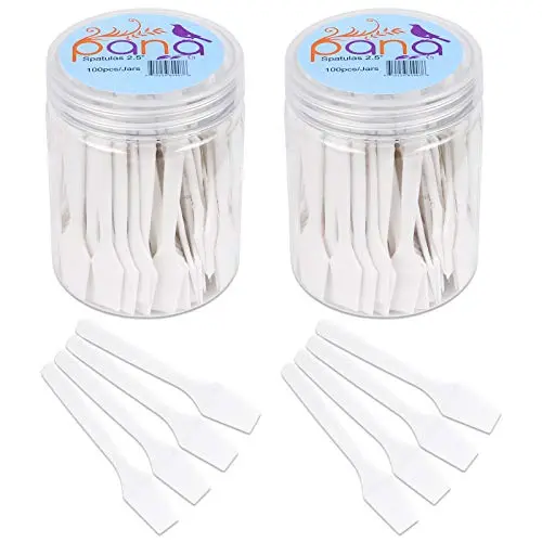 Beauticom Pana Brand (200 Pieces of White Color) Cosmetic Make Up Disposable Plastic 2.5'' Spatulas Skin Care Facial Cream Mask Spatula Beauticom Pana Brand (200 Pieces of White Color) Cosmetic Make Up Disposable Plastic 2.5'' Spatulas Skin Care Facial Cream Mask Spatula