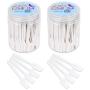 Beauticom Pana Brand (200 Pieces of White Color) Cosmetic Make Up Disposable Plastic 2.5'' Spatulas Skin Care Facial Cream Mask Spatula