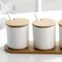 9,5x28,5 Cm Kreative Nordic Stil Keramik Gewürz Glas Set Gewürz Box Salz Shaker Küche Kit Wei? Condiment bottles (Farbe : Mixed color)