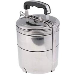 joyMerit Stainless Steel Thermal Storage Organizer Food Containers 3 Sizes - 2 Tier