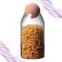 UPKOCH Glass Food Storage jar Transparent Borosilicate Airtight Sealed Can Container Canister with Cork for Spices Sugar Coffee Cookies Candy 1200ML