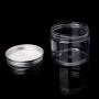 XISAOK 150ml Clear Round PET Jar with Aluminium Screw Lid Food Storage Container Sealed