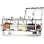 Clear Spice Rack Spice Pots - 4 Piece Acrylic Seasoning Box - Storage Container Condiment Jars - Cruet with Cover and Spoon - Spice Salt Container Sugar Storage Organizer