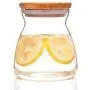 Shelf Floating Seal Storage Jar Transparent Glass Jar Storage Tank Food Dried Fruit Miscellaneous Grains Tea Pot Storage Bottle (bamboo Plug). (Size : B)