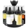 Jars & Boxes - 6cs Set 360 Rotating Spice Jar Rack Cruet Salt Pepper Storage Organizer 100ml - Jars Boxes Bottles Jars Boxes Kitchen Spice Rack Plastic Salt Shaker Condiment Storage Maso