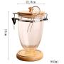 Kitchen Food Storage Jar Airtight Food Storage storage jar, Coffee Bean Sealed Can Plastic Food Transparent Jar (Size : 950ml)