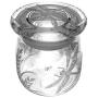 IncisoArt Hand Etched Vibe Storage Jar Sandblasted (Sand Carved) Glass Handmade USA Custom (12.25 Ounce (362ml), Dragonfly Grass)