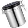 MagiDeal1.5L Kitchen Tea Coffee Candy Canister Stainless Steel Storage Pot Jar - Red, 11.8x15.6cm - Silver, 11.8x15.6cm