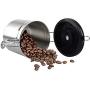 Bean Container Airtight Storage Canister,Premium Stainless Steel Coffee Sugar Tea Storage Jar Bottle Sealing Can Canister Tanks Dry Grain for Milk Coffee Powder Kitchen Storage (1.4L Capacity)