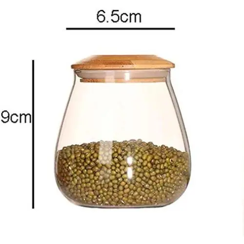 Küchenpilzförmige Glasbehälter, Müsliriegel, Sealed Töpfe, Lebensmittelbehälter, Teelichthalter, Kaffeebeutel, 400 ml